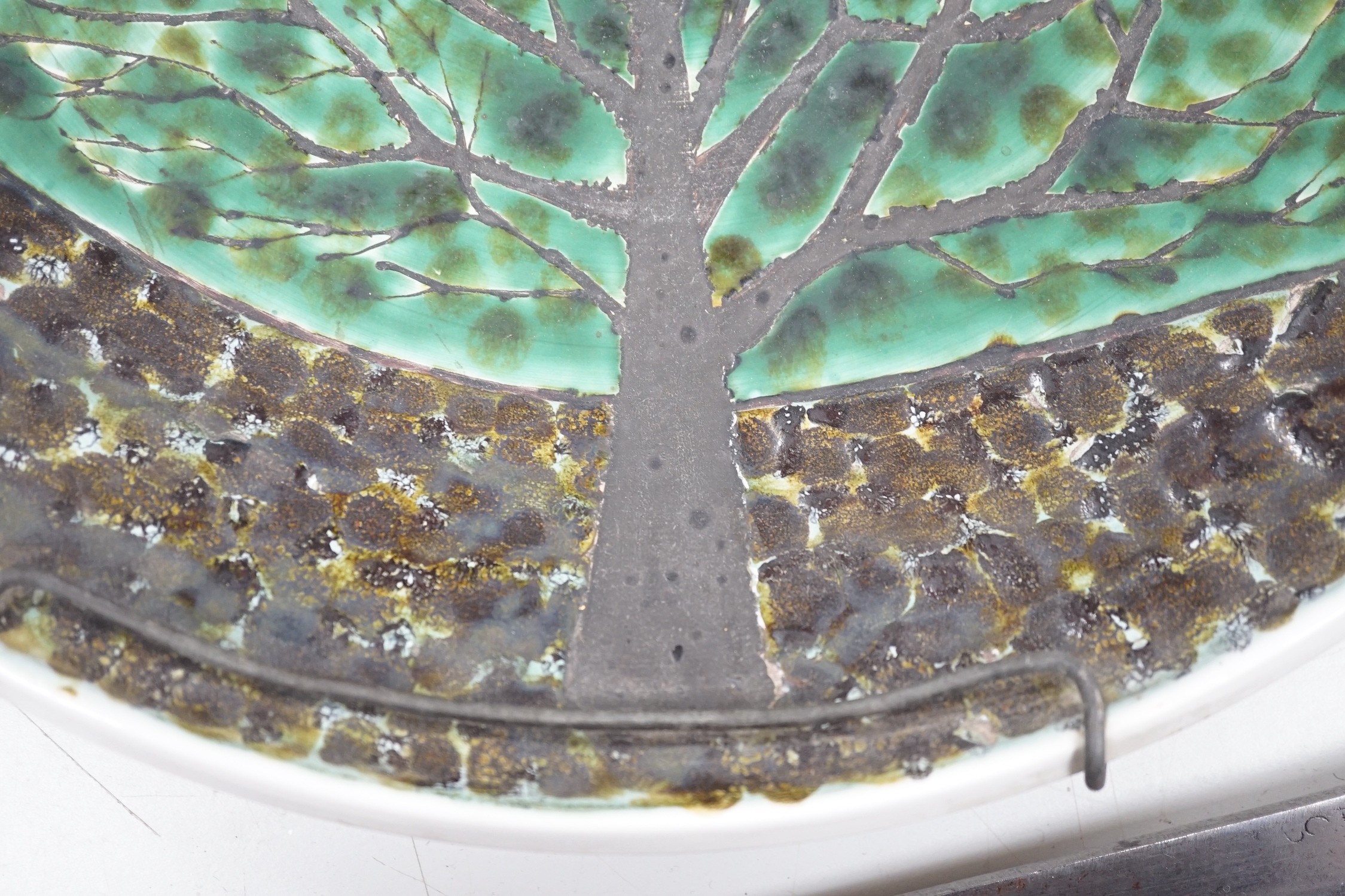 A large Poole pottery charger, 41cms diameter